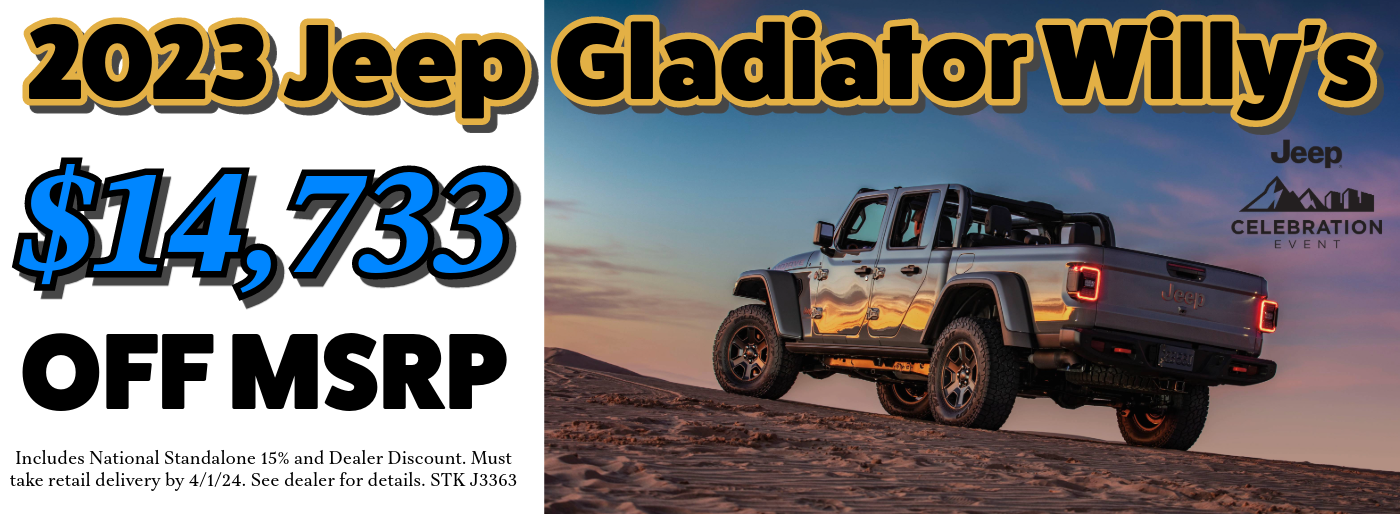 2023 Jeep Gladiator $14,733 OFF MSRP
